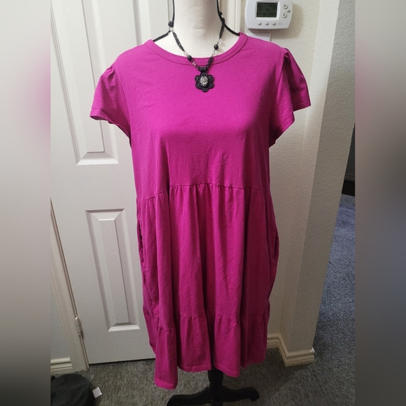 4/$25 Time and Tru Pink dress Large Used - Picture 5 of 7